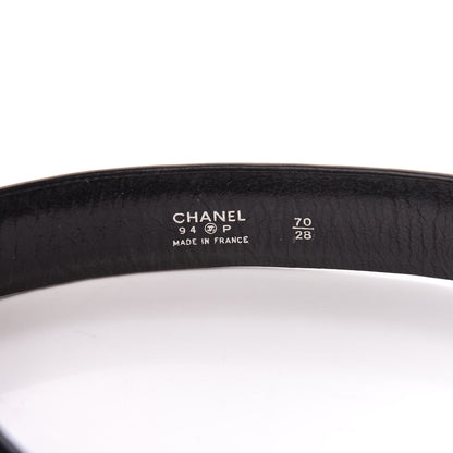 Chanel Calfskin Quilted CC Chain 31 Rue Cambon Medallion Belt 70 28 Black 6 of 8
