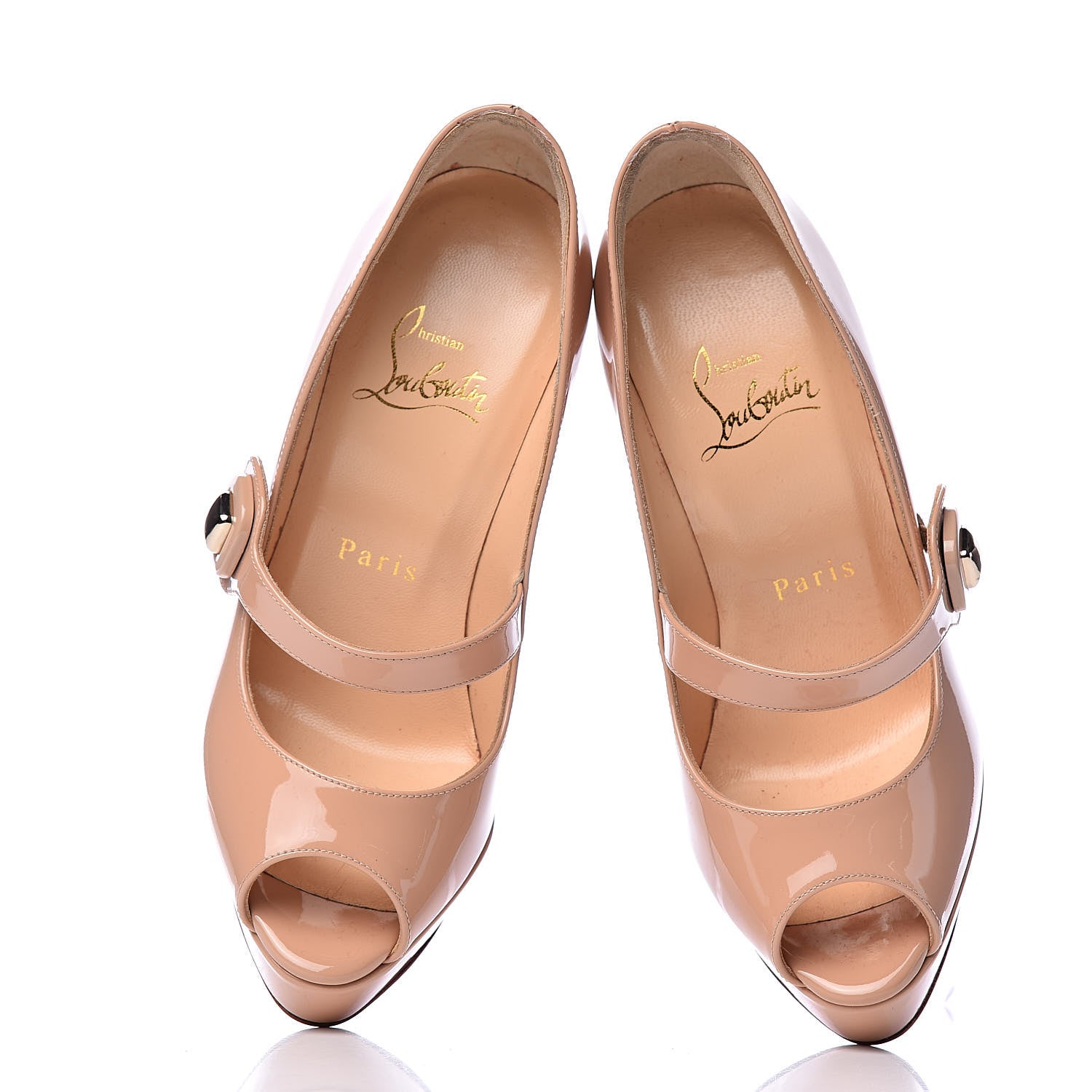 Christian Louboutin Patent Bibibop 140 Pumps 35 Doudou 10 of 10