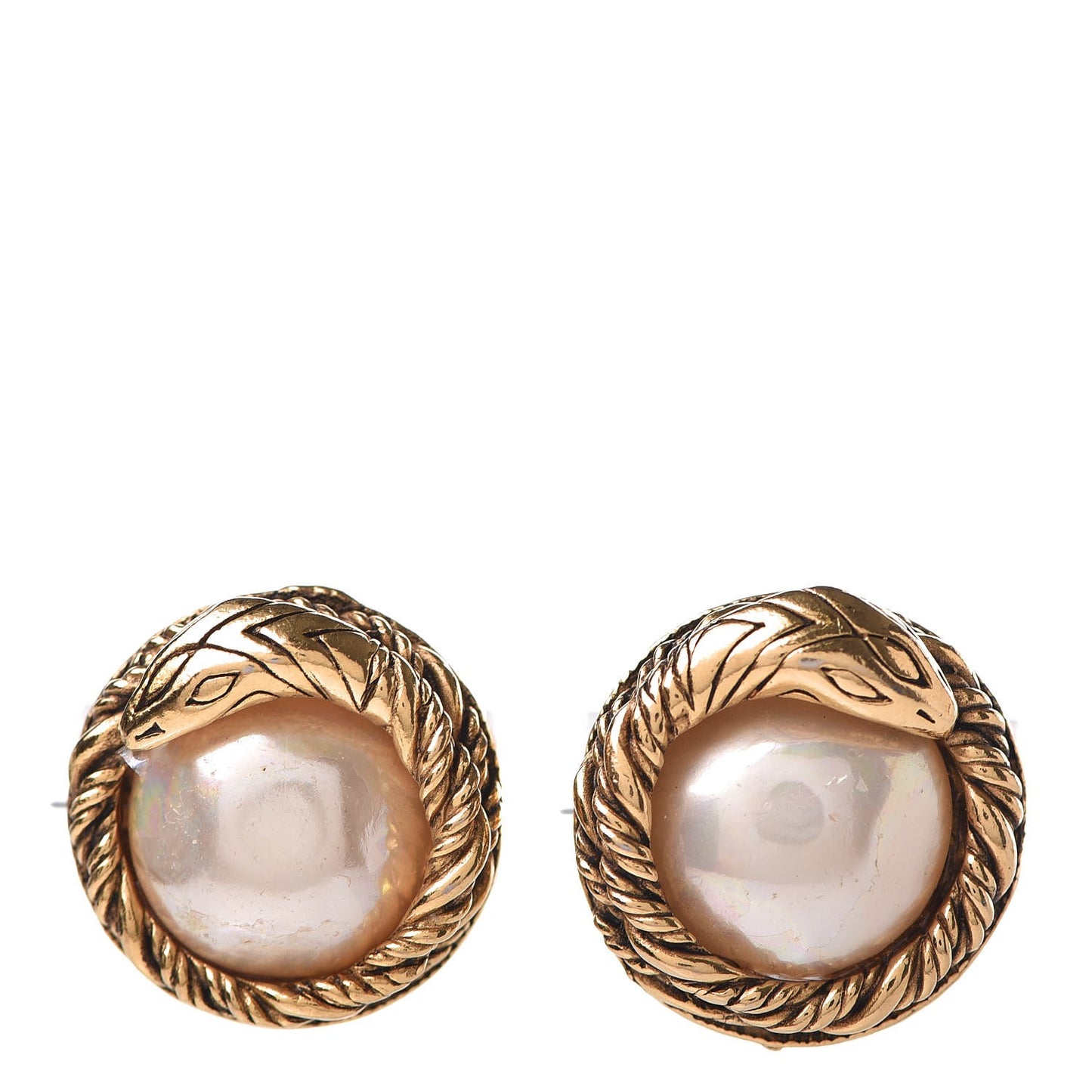 Pearl Clip On Earrings Gold