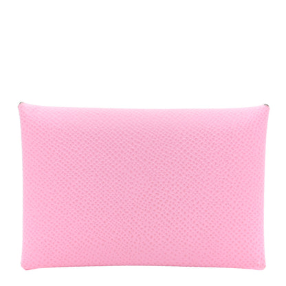 Hermes Epsom Calvi Card Case 5P Pink 1 of 11