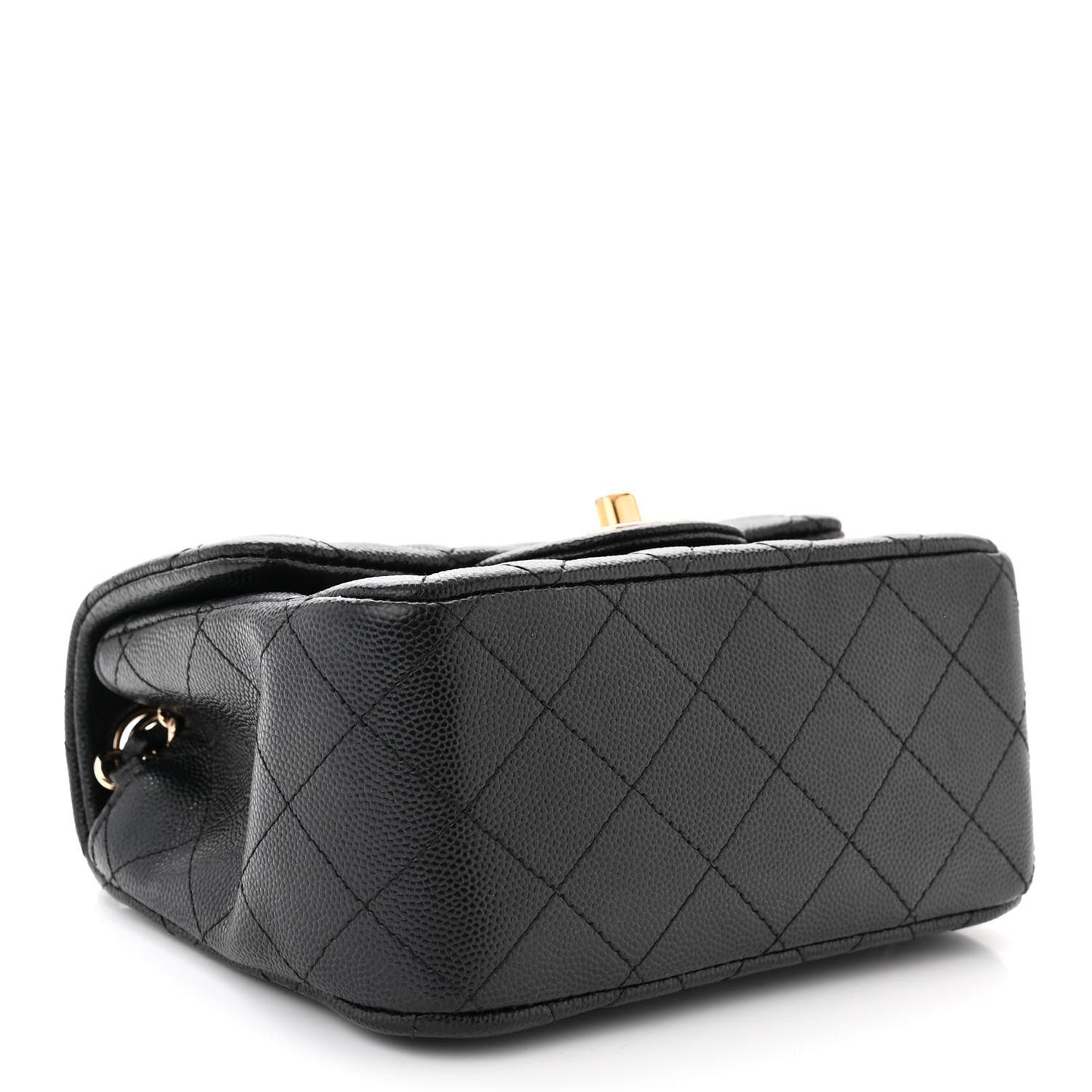 Caviar Quilted Mini Square Flap Black