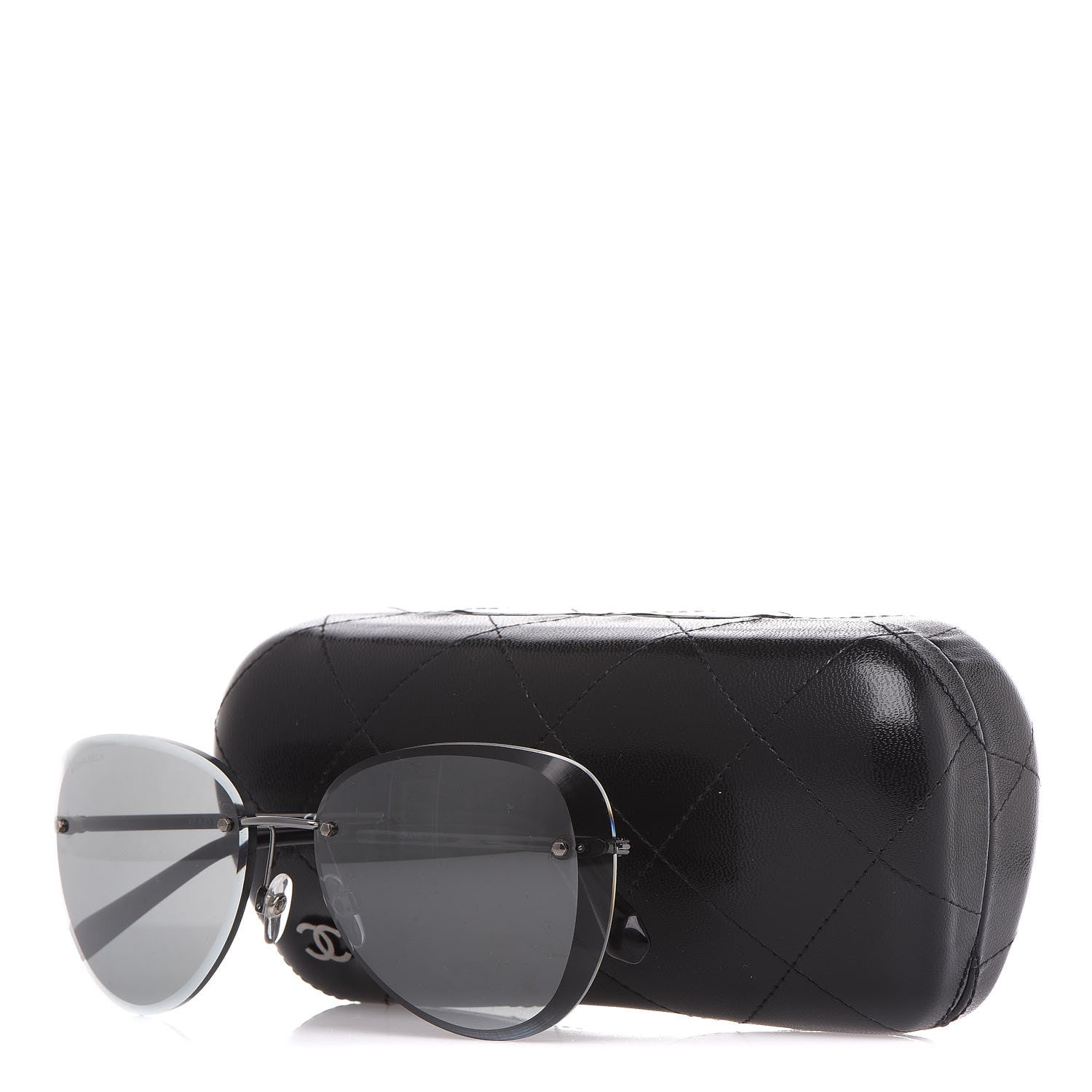 Chanel Mirrored Pilot Sunglasses 4239 Silver 7 of 7