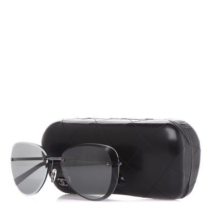 Chanel Mirrored Pilot Sunglasses 4239 Silver 7 of 7