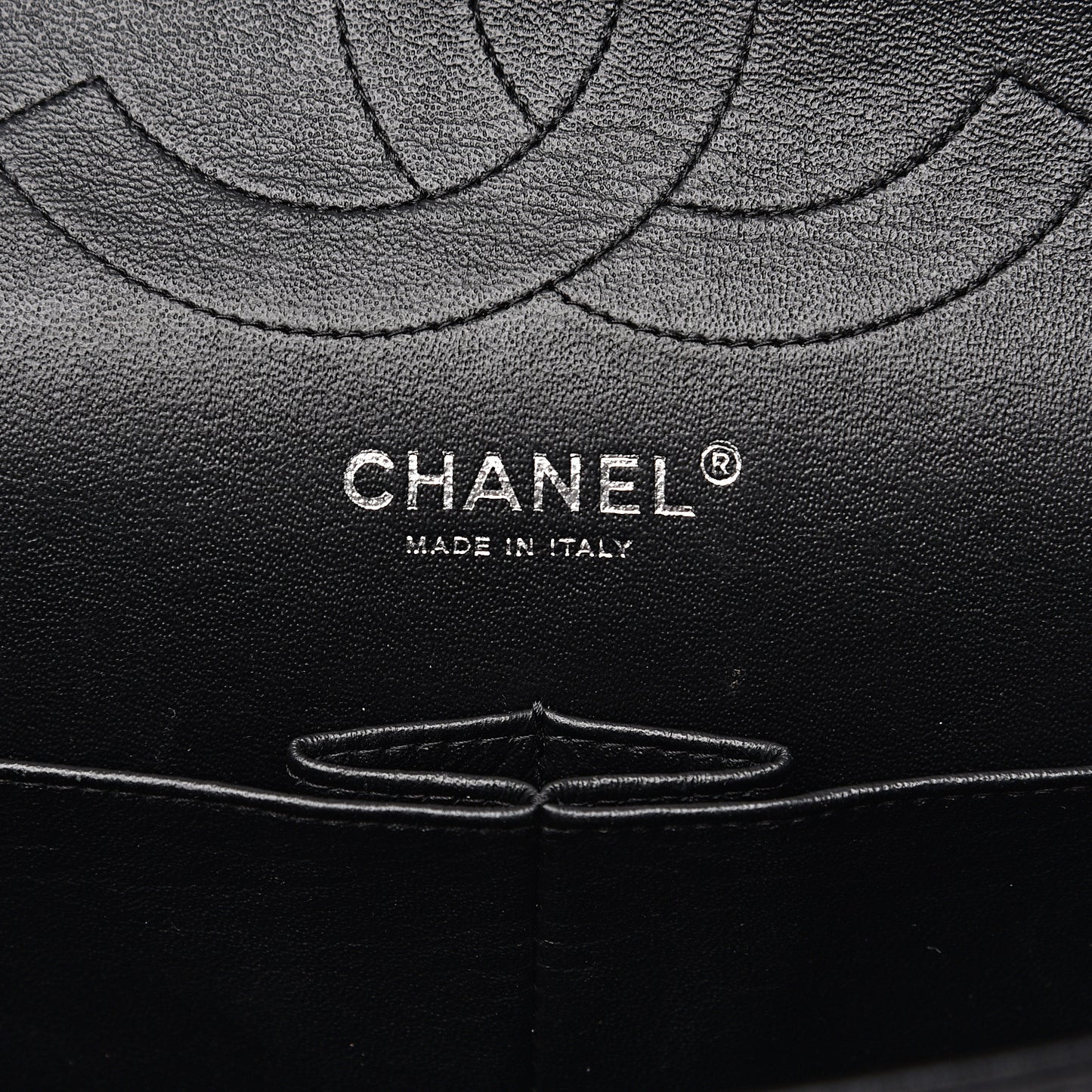 Lambskin Chevron Quilted Jumbo Double Flap So Black