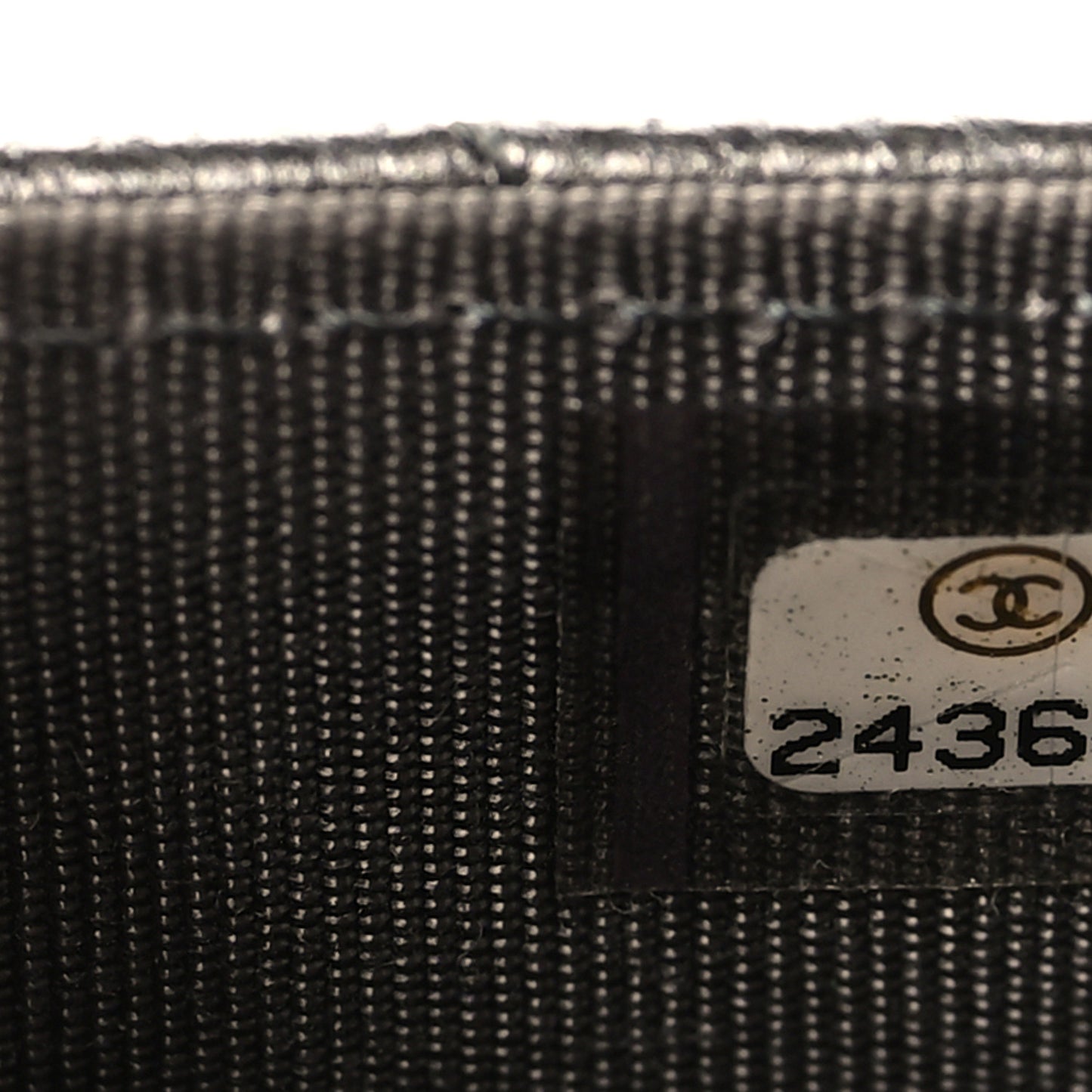 Metallic Calfskin Quilted Reissue Flap Card Holder Charcoal