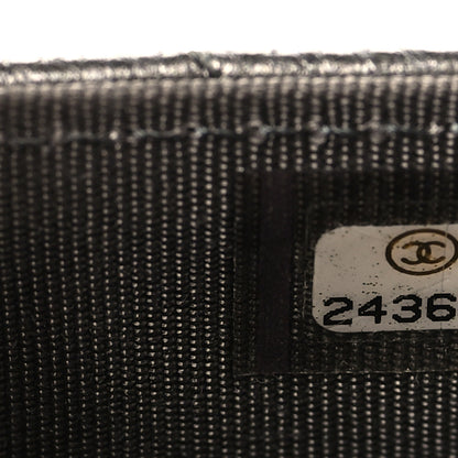 Chanel Metallic Calfskin Quilted Reissue Flap Card Holder Charcoal 8 of 8