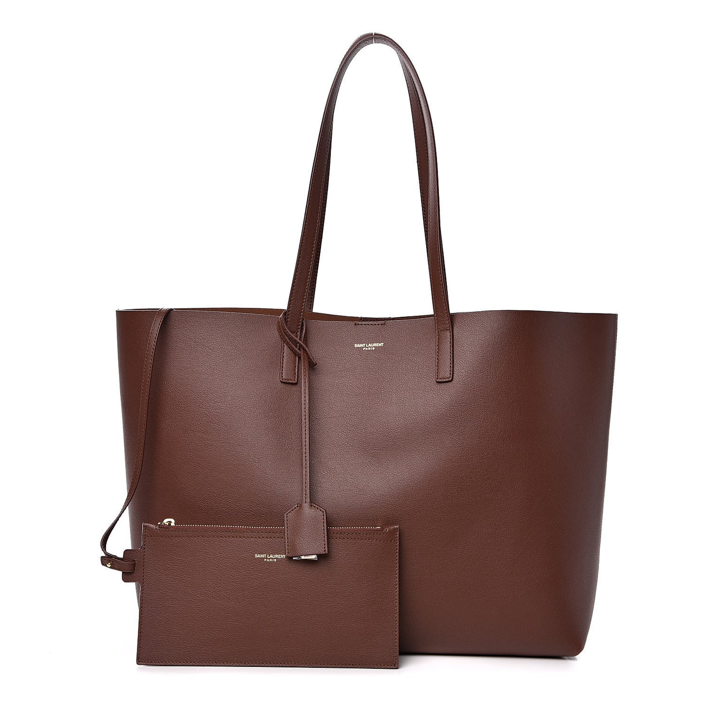 Calfskin Large Shopping Tote Old Brandy
