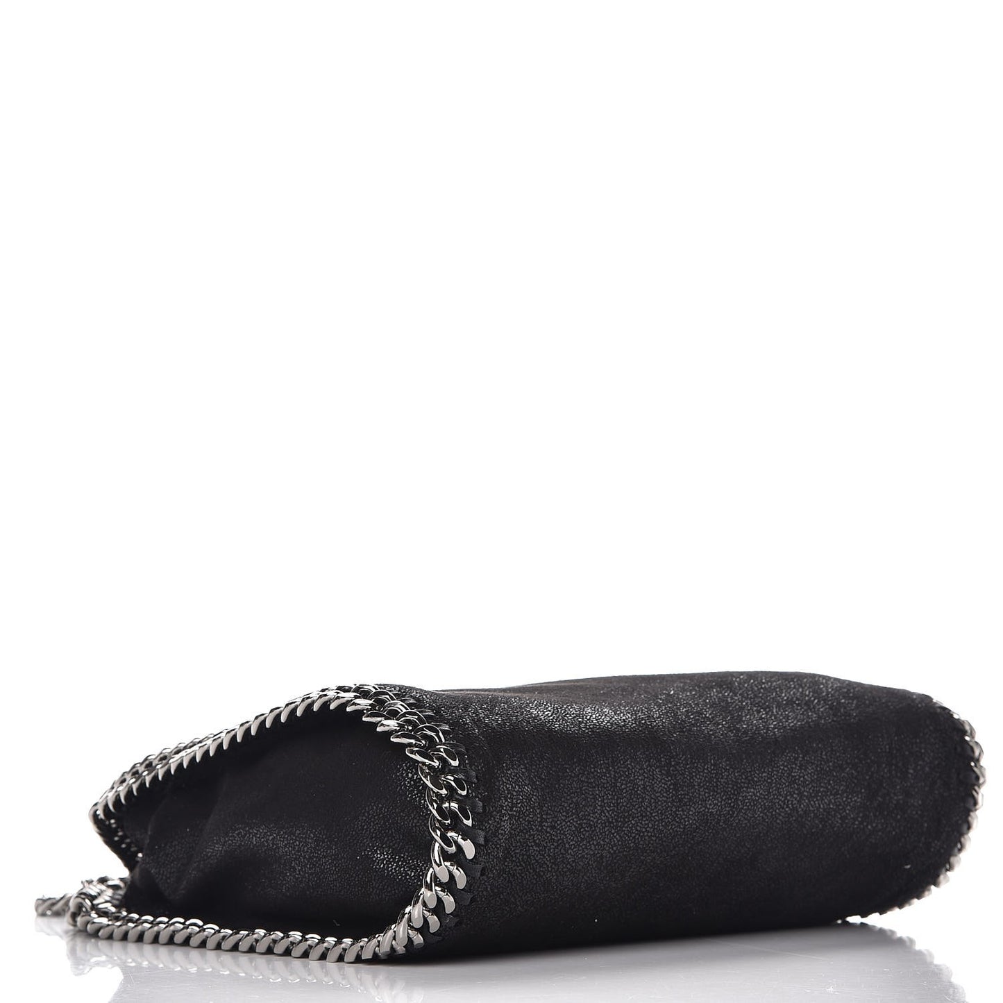 Shaggy Deer Mini Falabella Fold Over Tote Black