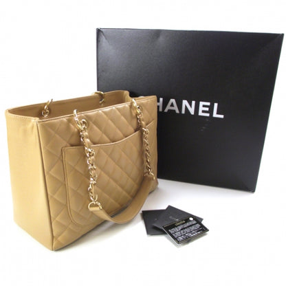 Chanel Caviar Quilted Grand Shopping Tote GST Beige 3 of 11