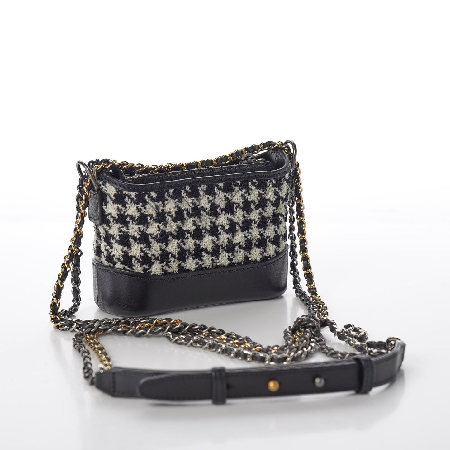 Lambskin Calfskin Tweed Success Story Set of 4 Minis Bags Black