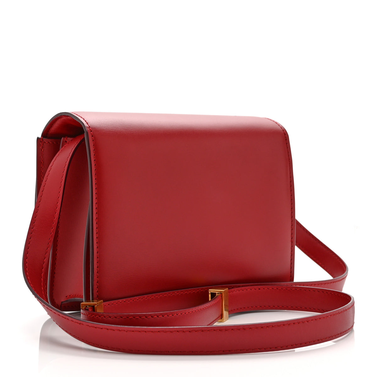 Celine Smooth Calfskin Small Classic Box Flap Bag Red 3 of 10