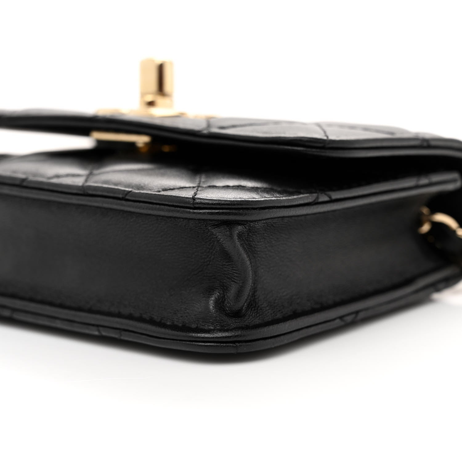 Chanel Lambskin Quilted Trendy CC Card Holder On Chain Black 11 of 11
