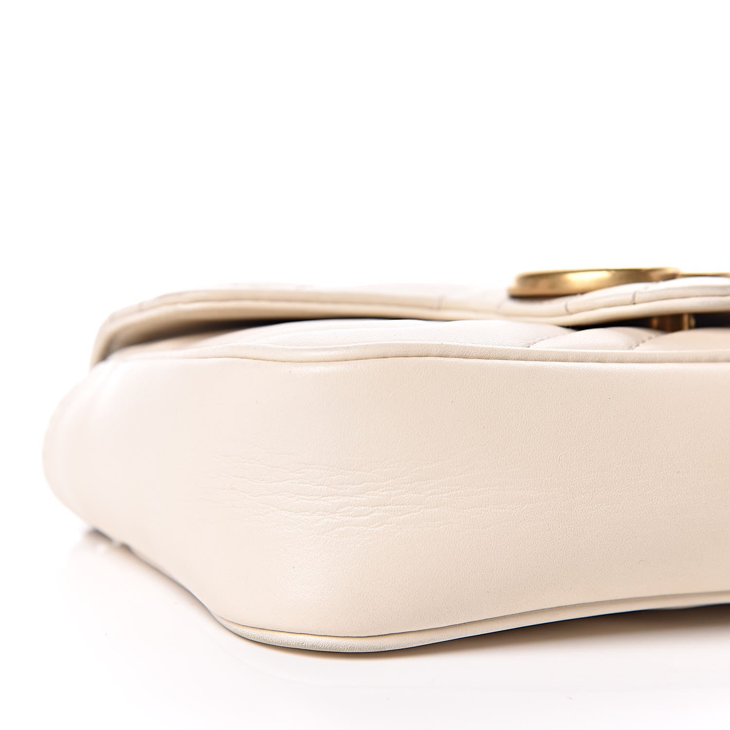 Gucci Calfskin Matelasse Super Mini GG Marmont Shoulder Bag White 8 of 11