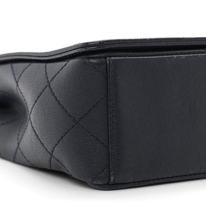 Chanel Sheepskin Quilted Vintage Mademoiselle Flap Navy 10 of 13