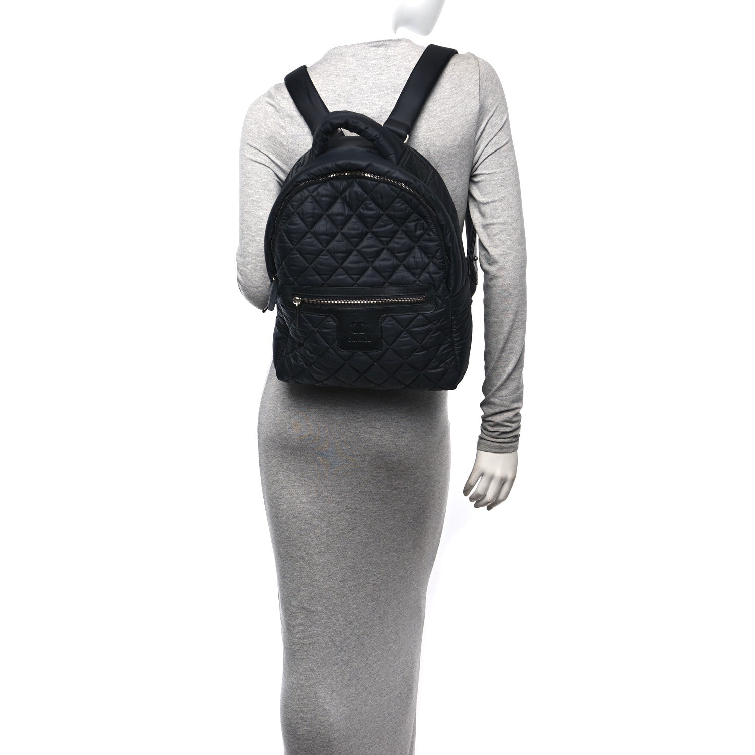 Chanel Nylon Quilted Coco Cocoon Backpack Black 2 of 9