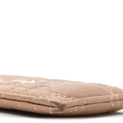 Christian Dior Supple Calfskin Cannage Caro Freesia Card Holder Rose De Vents 8 of 8