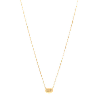 Tiffany 18K Yellow Gold 9mm Elsa Peretti Bean Pendant Necklace 1 of 4