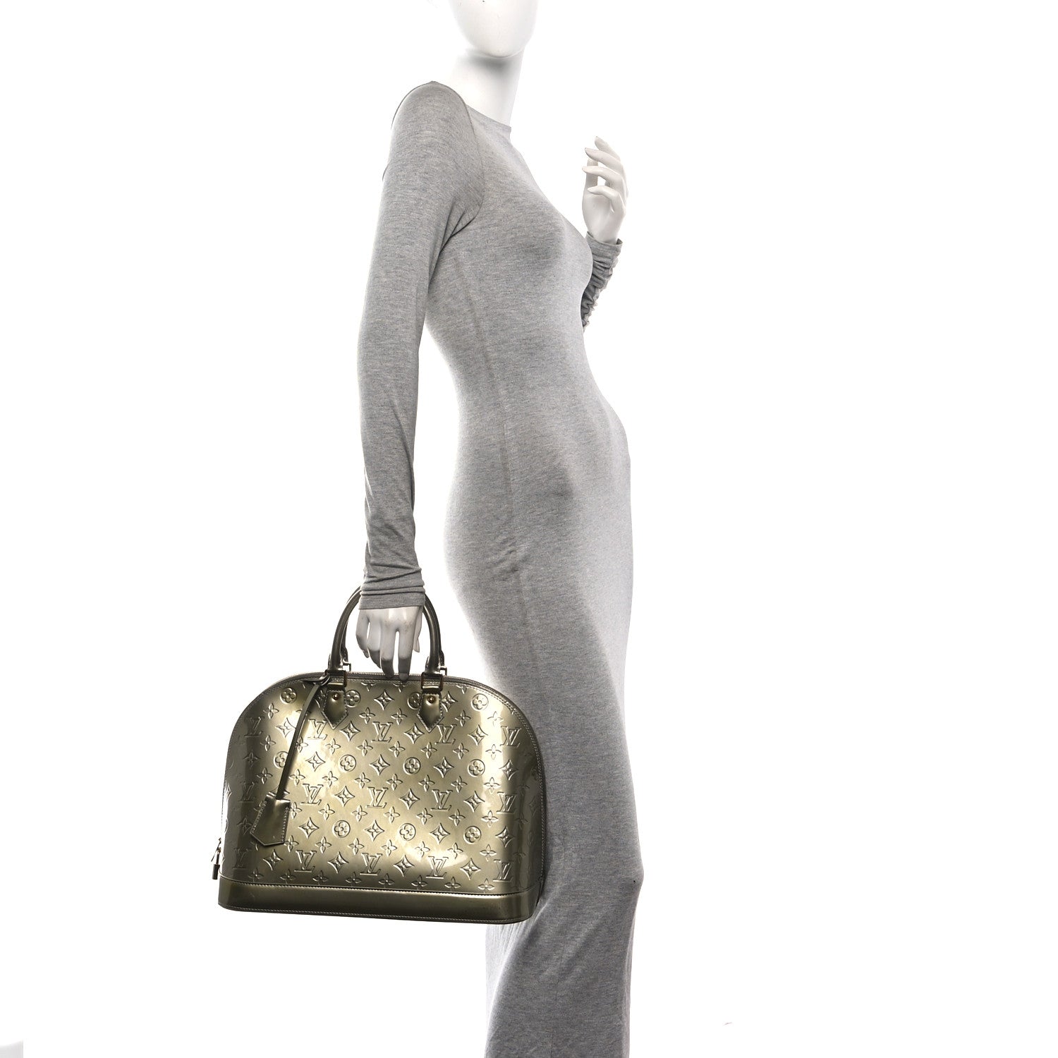 Louis Vuitton Vernis Alma MM Givre 2 of 9