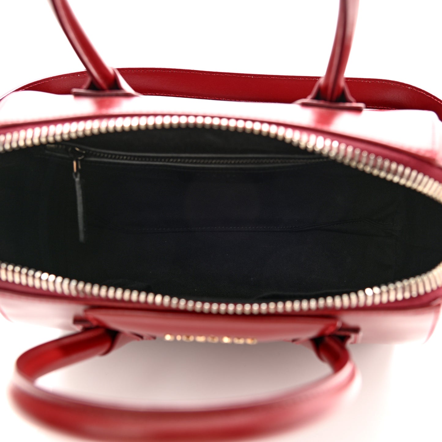 Shiny Lord Calfskin Small Antigona Burgundy