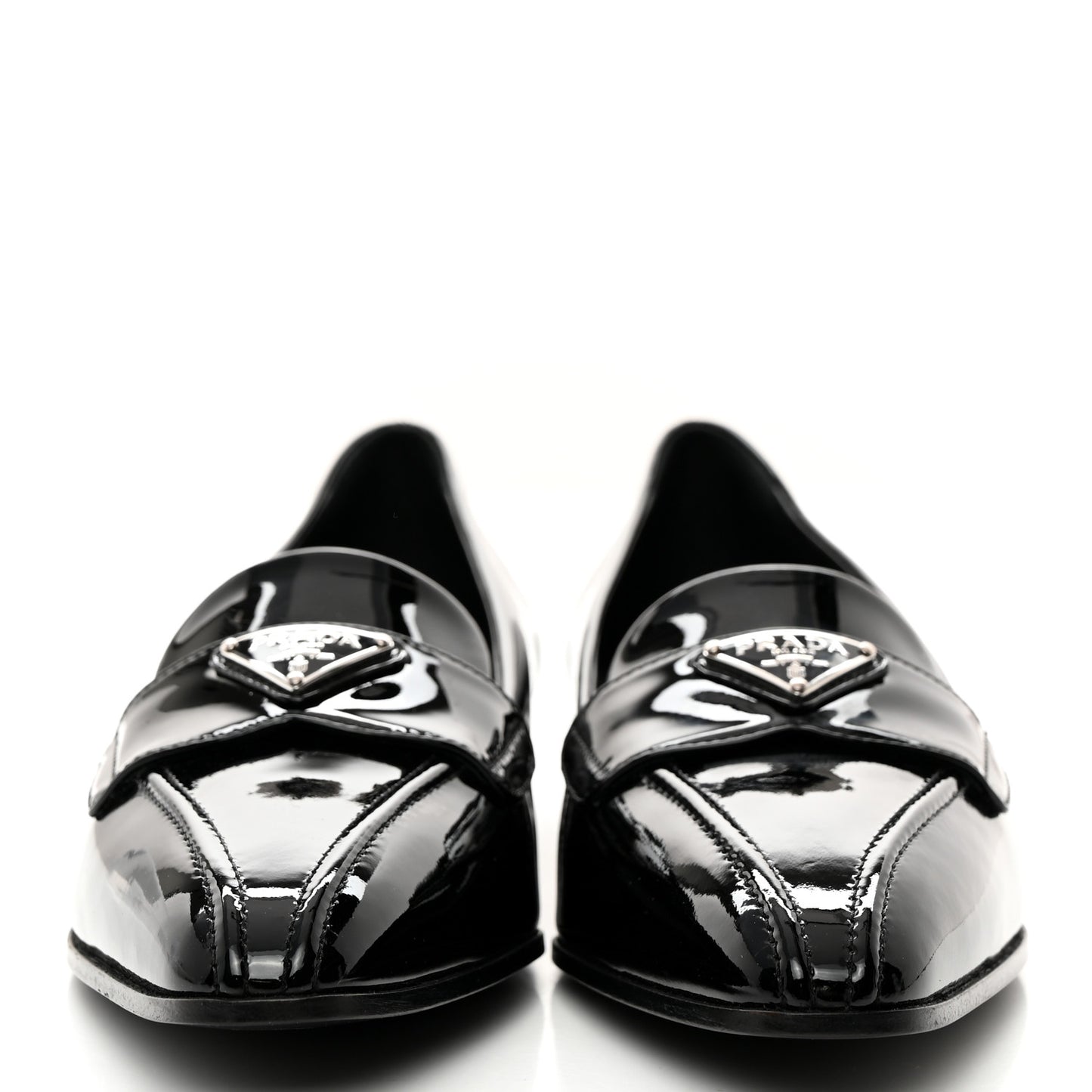 Vernice Triangle Pointed Toe 25mm Loafers 37.5 Black