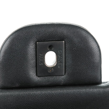 Chanel Lambskin Quilted Jumbo Double Flap So Black 6 of 12