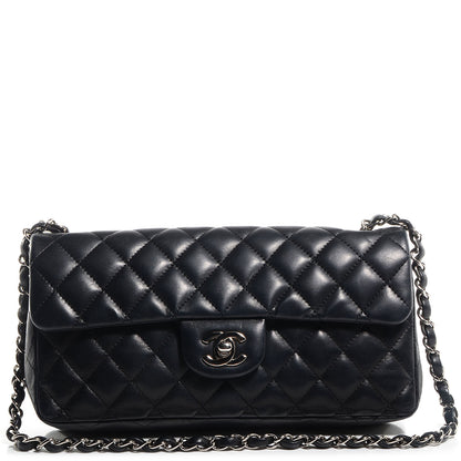 Chanel Lambskin Quilted East West Flap Black 1 of 9