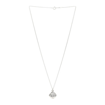 Tiffany Sterling Silver 1837 Square Pendant Necklace 3 of 4