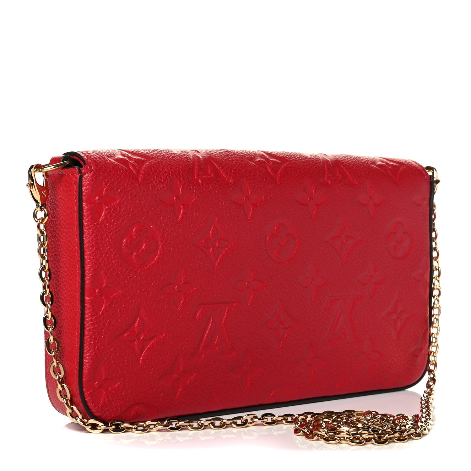 Louis Vuitton Empreinte Pochette Felicie Chain Wallet Scarlet 2 of 9