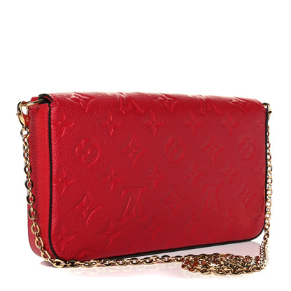 Louis Vuitton Empreinte Pochette Felicie Chain Wallet Scarlet 2 of 9
