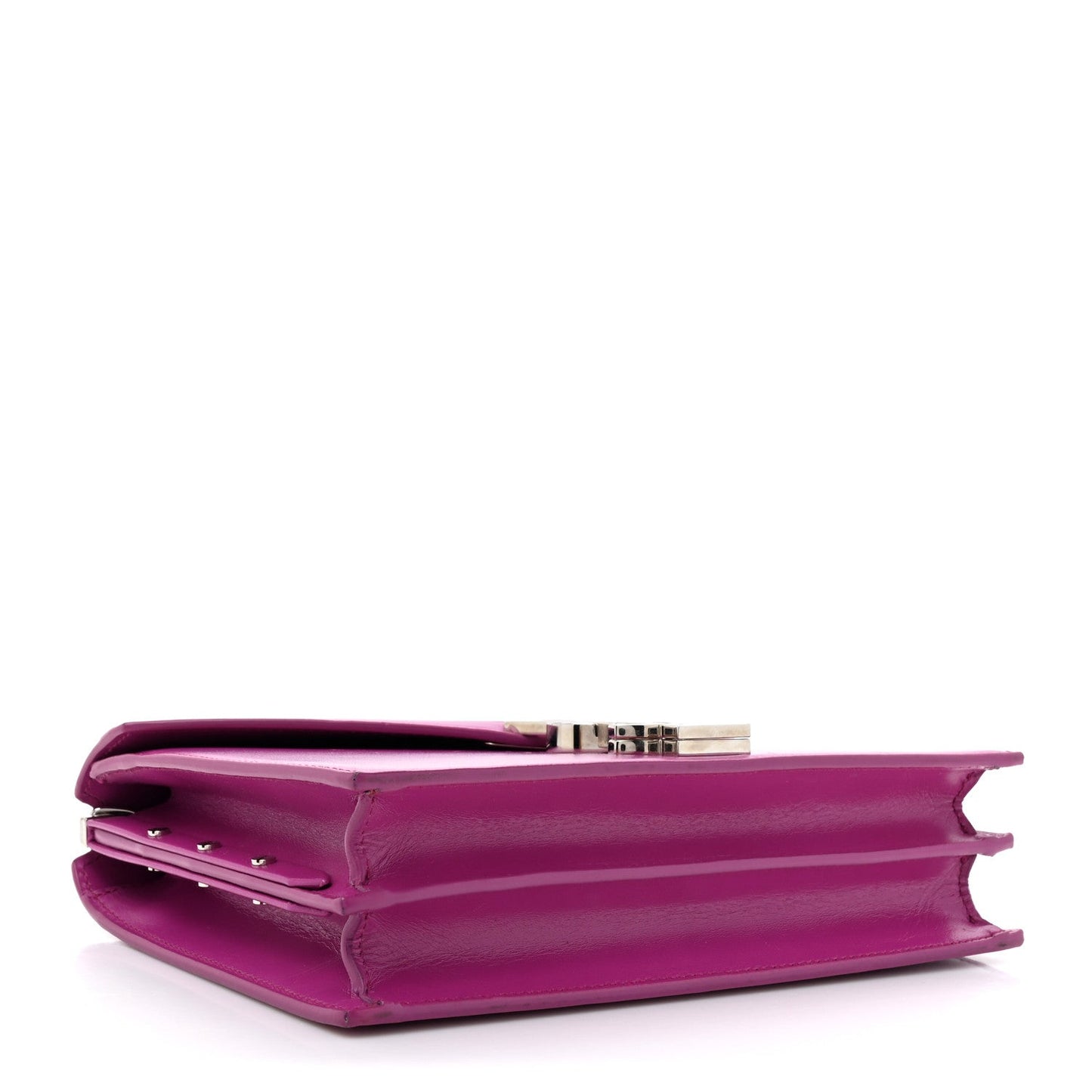 Smooth Calfskin Monogram Cassandra Clasp Bag Electric Fuchsia