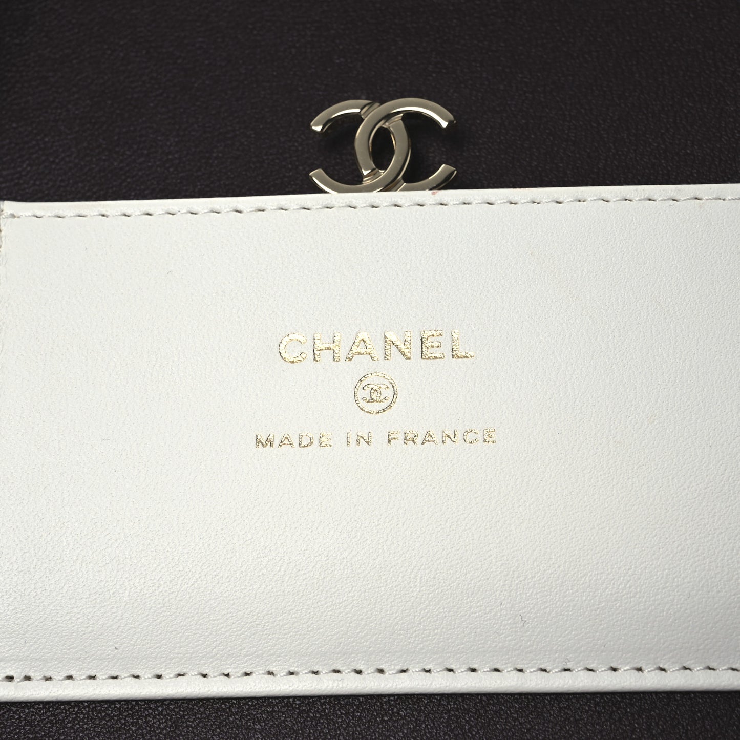 Lambskin Minaudiere Vanity With Handle White