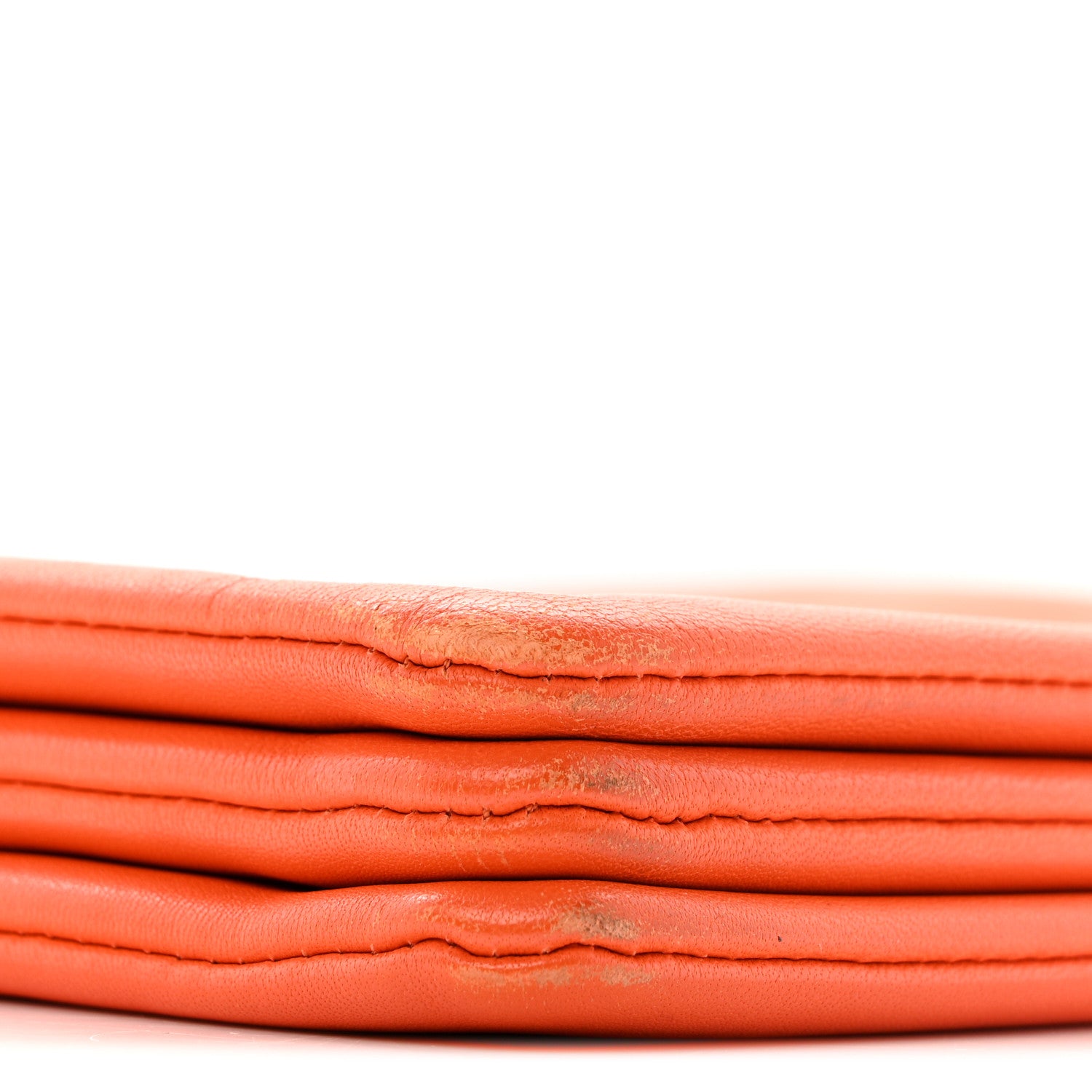 Celine Lambskin Large Trio Crossbody Bag Orange 10 of 14
