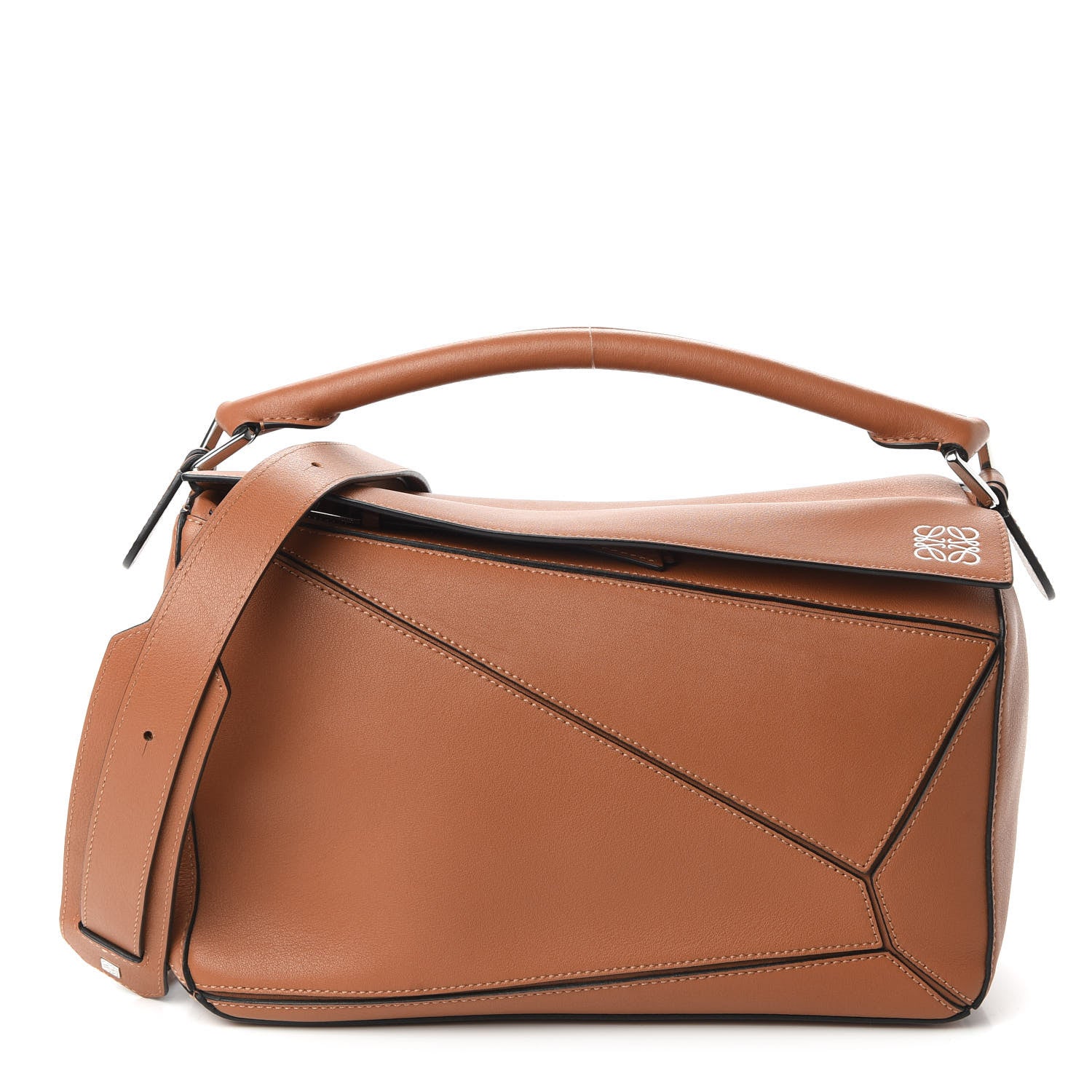 Loewe Calfskin Medium Puzzle Bag Tan 1 of 9