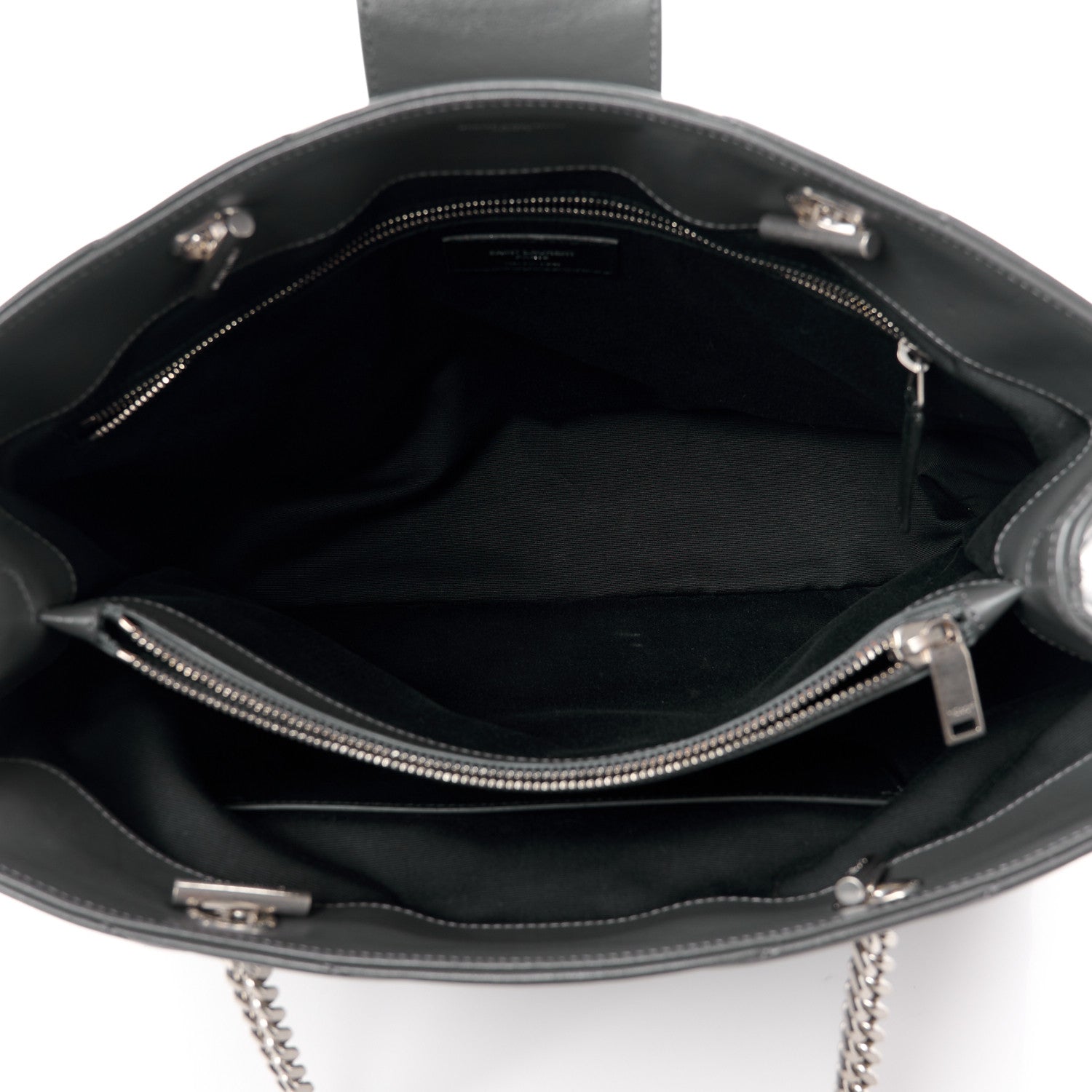 Saint Laurent Calfskin Y Quilted Monogram Large Loulou Shopper Fog 5 of 14