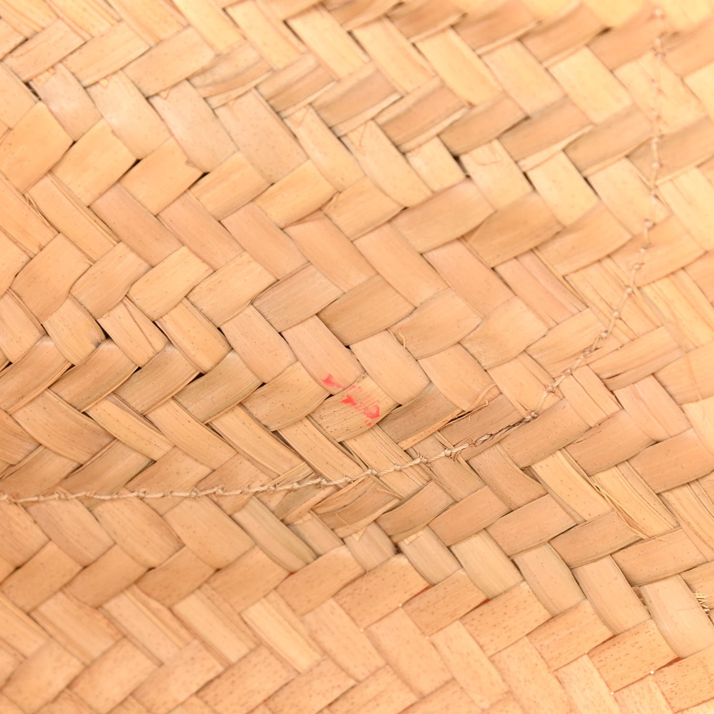 Raffia Small Grain Calfskin Medium Marcie Basket Tan