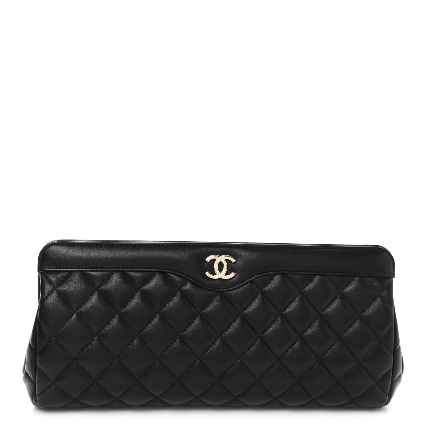 Chanel Calfskin Quilted Clutch Black 1 of 7