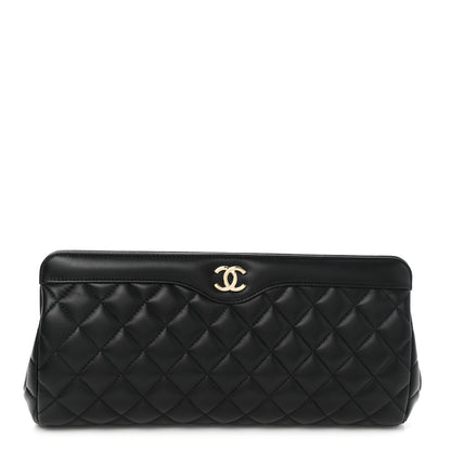 Chanel Calfskin Quilted Clutch Black 1 of 7