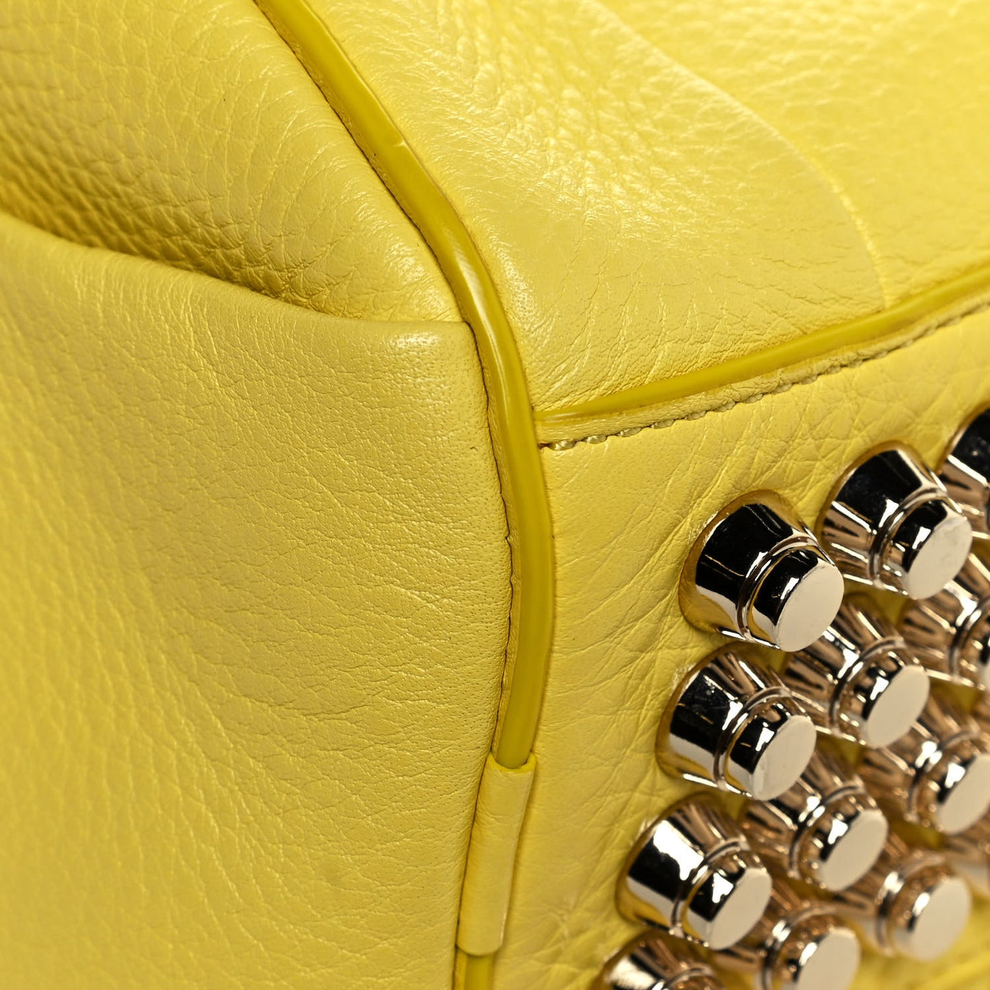 Pebbled Lambskin Rockie Yellow Gold Hardware