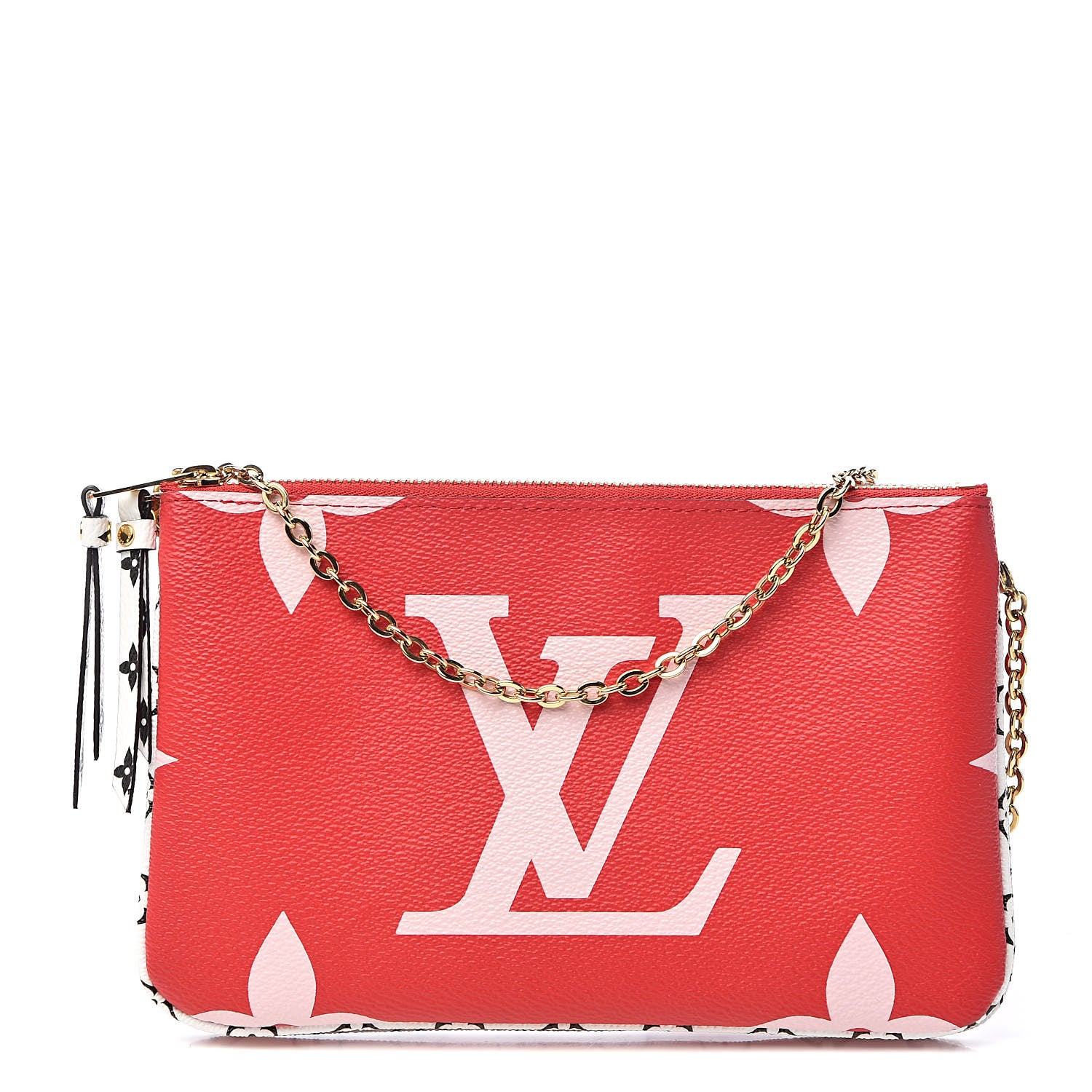 Louis Vuitton Monogram Giant Double Zip Pochette Rouge 1 of 11