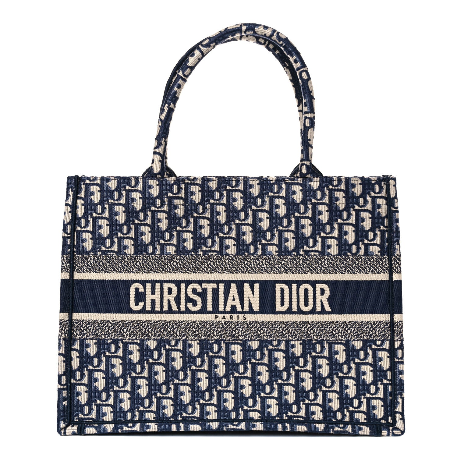 Christian Dior Oblique Medium Book Tote Blue Multicolor 1 of 9