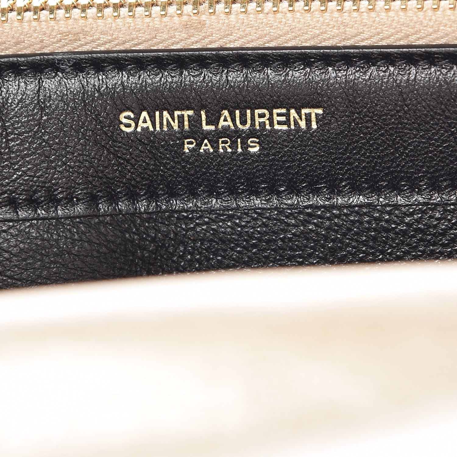 Saint Laurent Metallic Fabric Monogram Envelope Chain Wallet Champagne 8 of 10