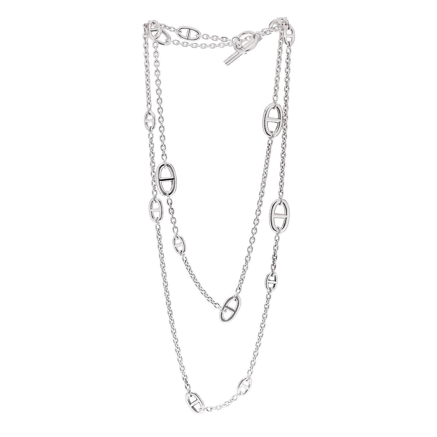 Hermes Sterling Silver Farandole Necklace 120 3 of 5
