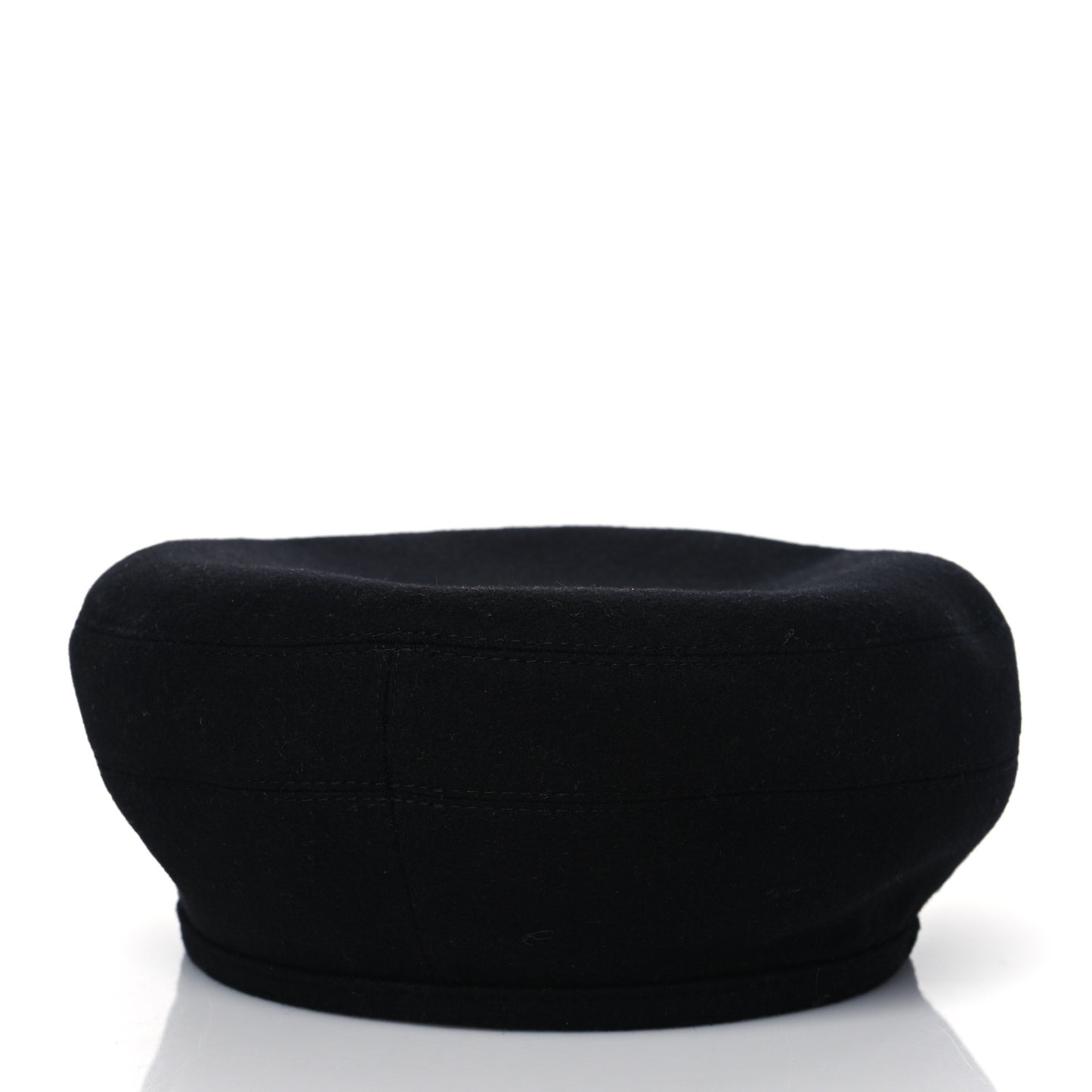Cashmere Saint Honore Drap Beret 57 Black