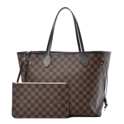 Louis Vuitton Damier Ebene Neo Neverfull MM Rose Ballerine 1 of 11