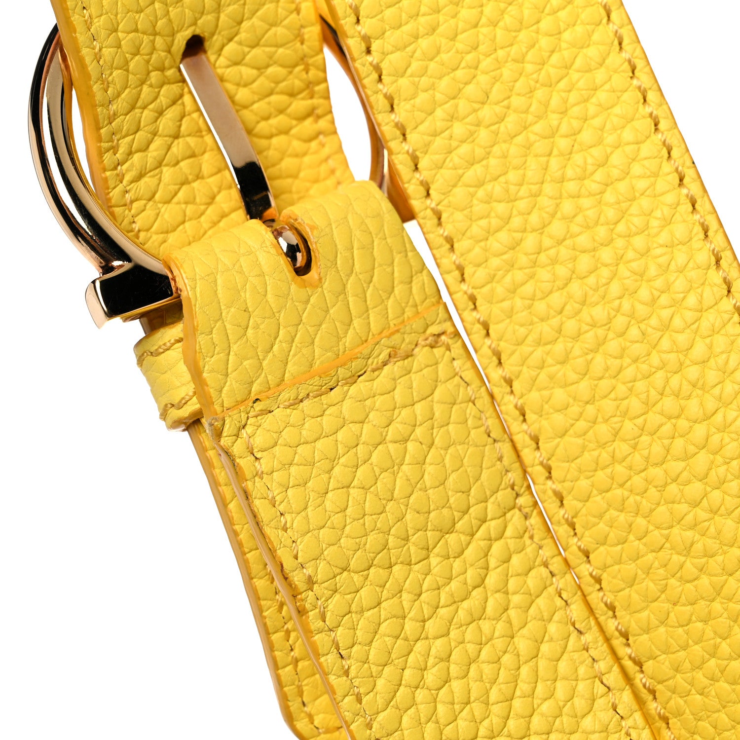 Salvatore Ferragamo Calfskin Sofia Gancini Satchel Yellow 24 of 24