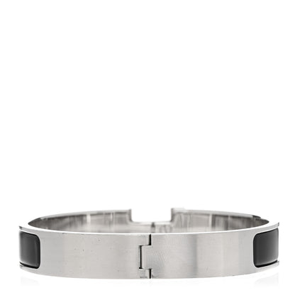 Hermes Enamel Narrow Clic Clac HH Bracelet Black 3 of 4