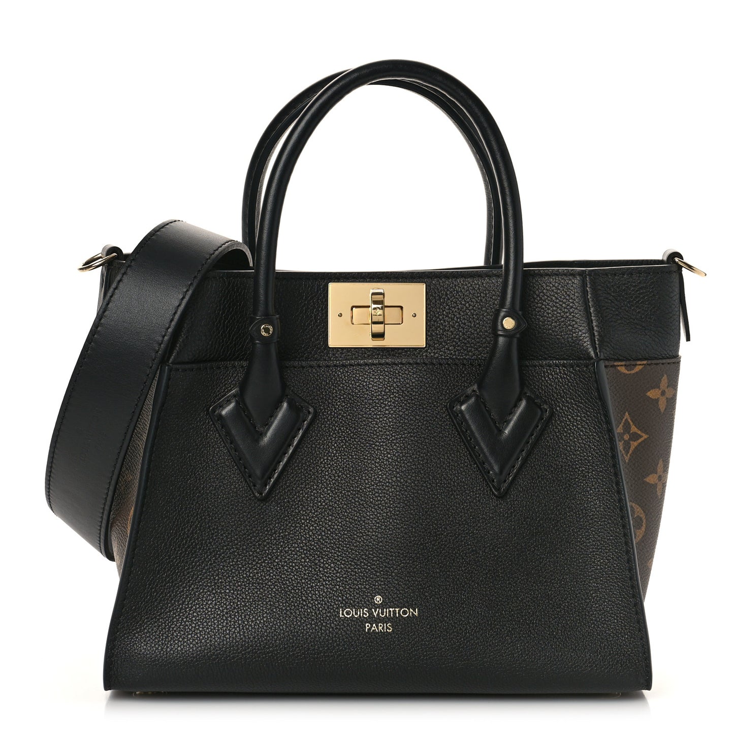 Calfskin Monogram On My Side PM Black