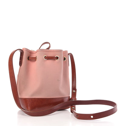 Mansur Gavriel Canvas Calfskin Bucket Bag Blush Moss 3 of 9