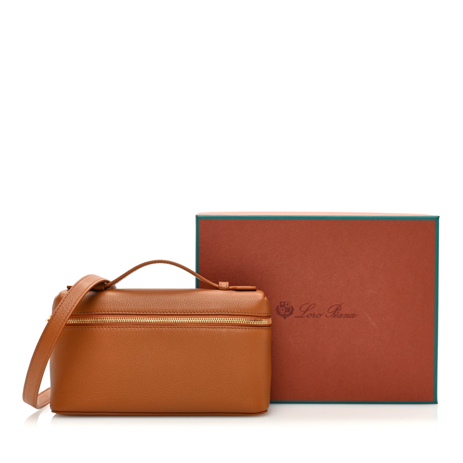 Loro Piana Grained Calfskin L19 Extra Pocket Pouch Warm Tan 10 of 10