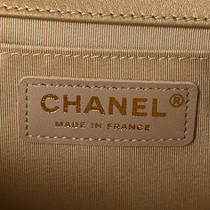 Chanel Metallic Lambskin Medium Scaled Boy Flap Gold 6 of 11